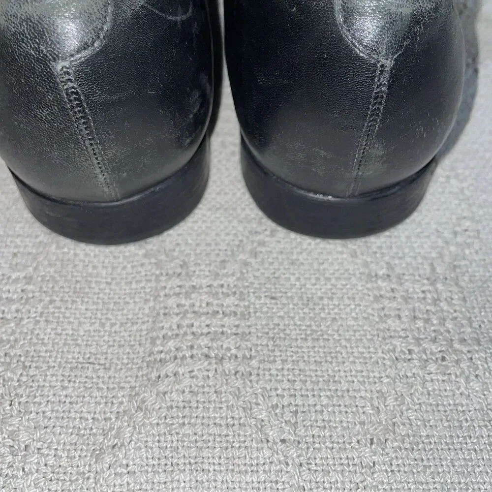 Bally Switzerland Mens Dress Loafers Size 8 EEE Black Leather Business Formal